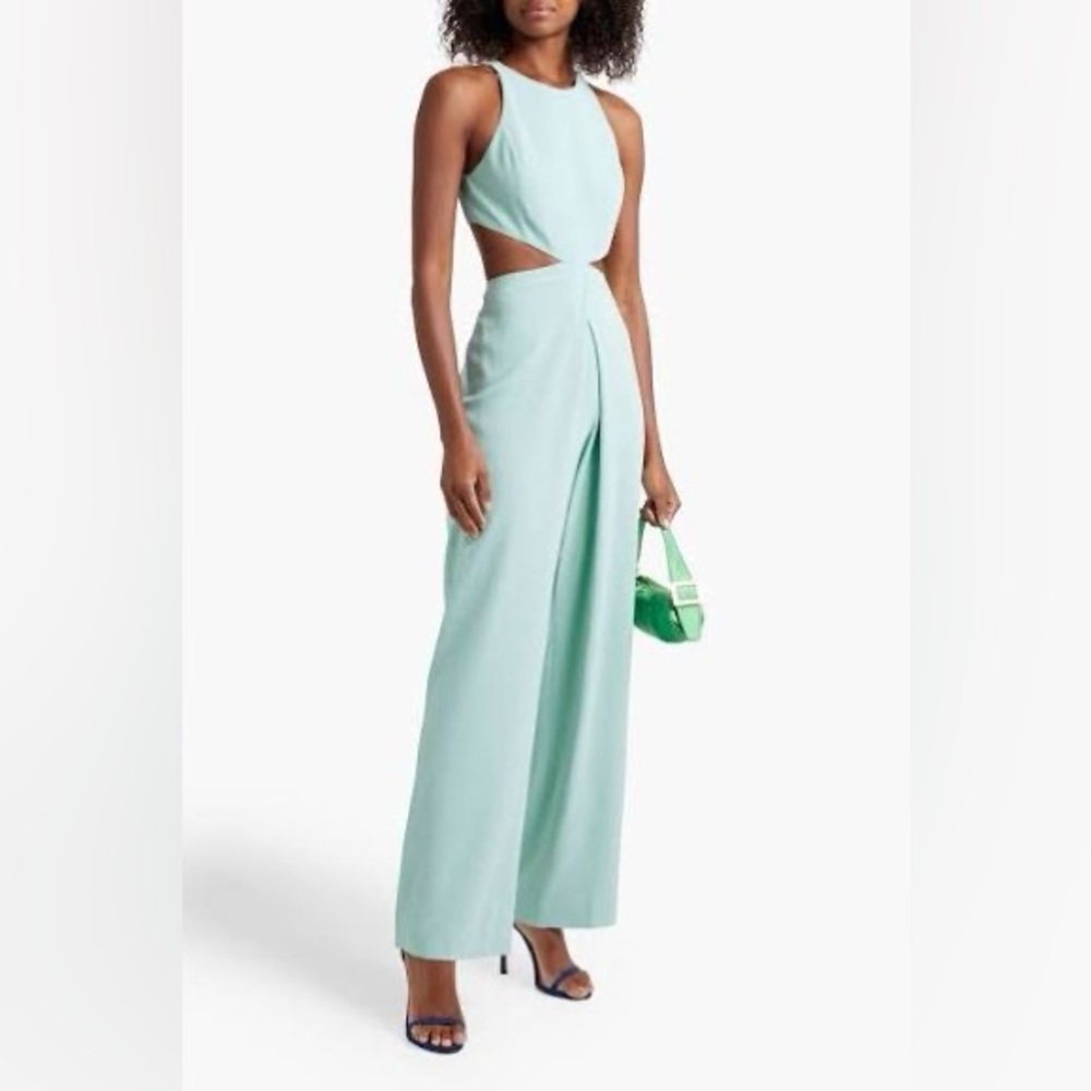 NWT Alice + Olivia Mint Green Cutout Cara Jumpsuit 8